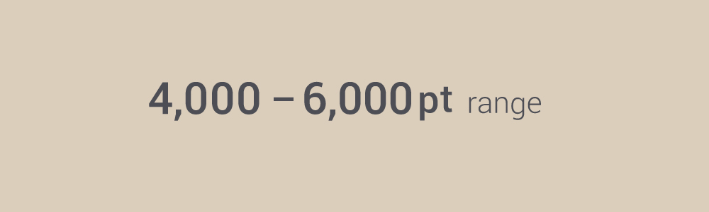 4,000pt～6,000pt台