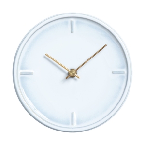 SUGY(杉浦製陶) 陶磁器の美しい掛け時計 GLAZED CLOCK 乳白釉
