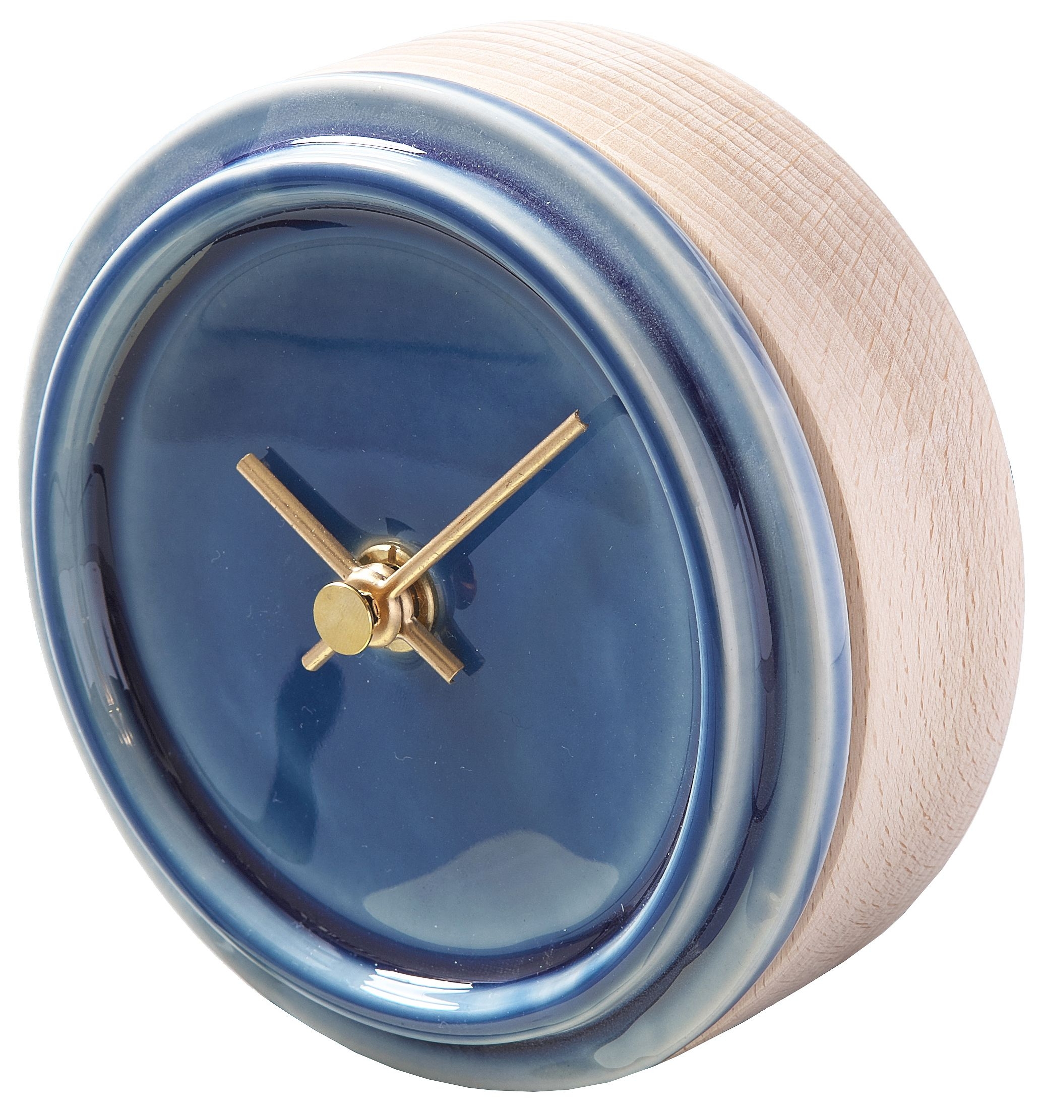 SUGY(杉浦製陶) 陶磁器の美しい置き時計 ブルー