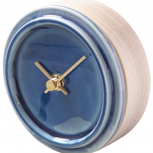 SUGY(杉浦製陶) 陶磁器の美しい置き時計 ブルー