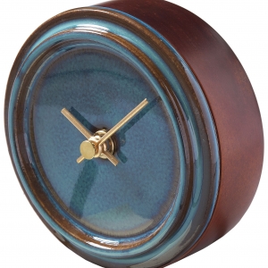 SUGY(杉浦製陶) 陶磁器の美しい置き時計 青海鼠釉