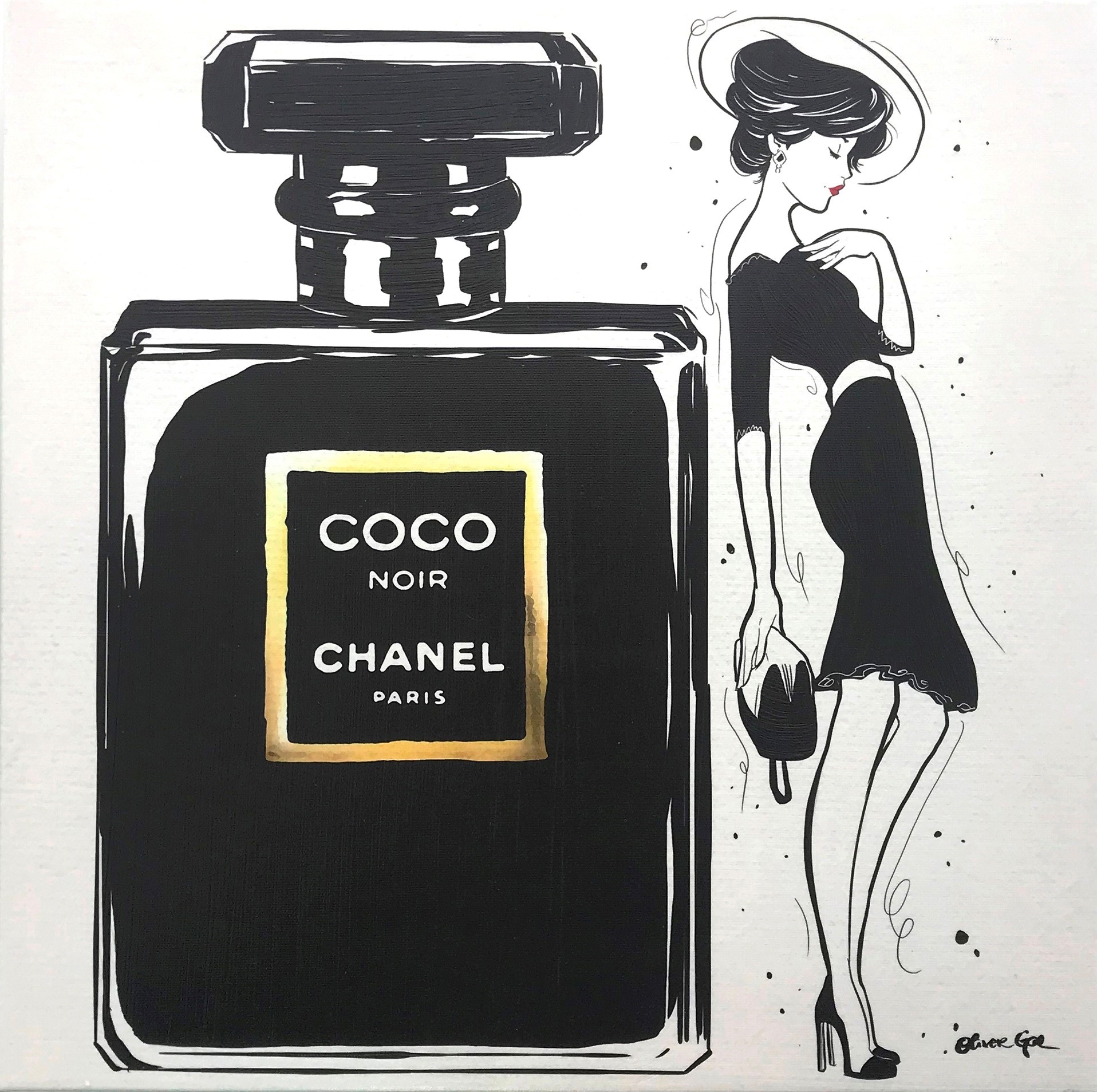 新品 オリバーガル Noir Fashionista Oliver Gal Prints Noir Fashionista - Painting on Canvas
