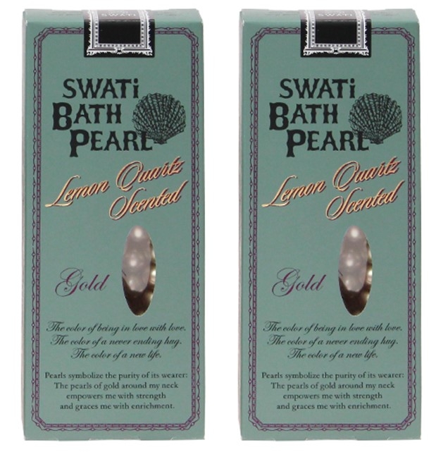 入浴剤「バスパール」SWATi BATH PEARLⓇ(S 10ｇ) ×2個 ゴールド(レモンクォーツの香り) Giftpad egift