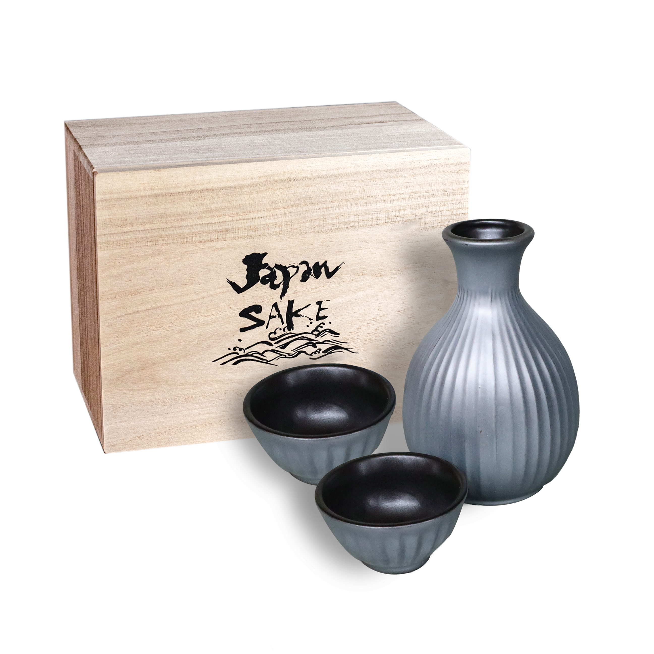 メタルカラー ガレナシルバー 酒器揃(木箱)＊ | Giftpad egift