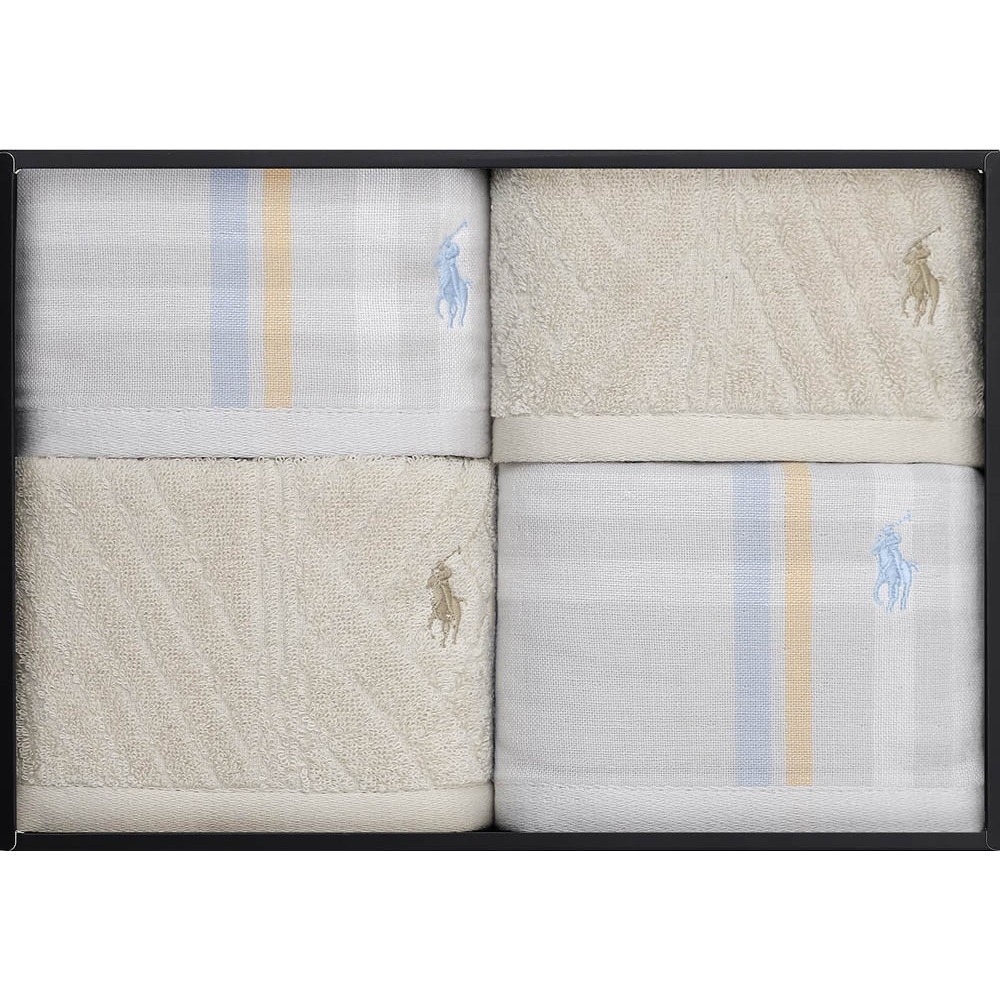 ラルフ ローレン】ウォッシュ＆ハンドタオルセット(ニュートラル