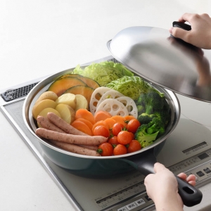 ベルフィーナプレミアム28cm深型蒸し器セット(新ハンドル)