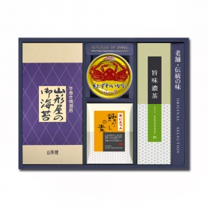 山形屋海苔・にんべん・カニ缶・煎茶 詰合せ