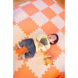 抗菌フロアーマット/オレンジ&ベージュ