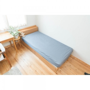 はだサラ快適フィットシーツ 200×100cm/グレー