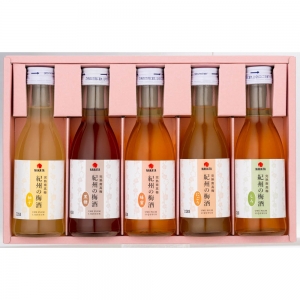 紀州の梅酒 あじいろ5本セット(しろ・にごり・蜂蜜・黒糖・柚子)