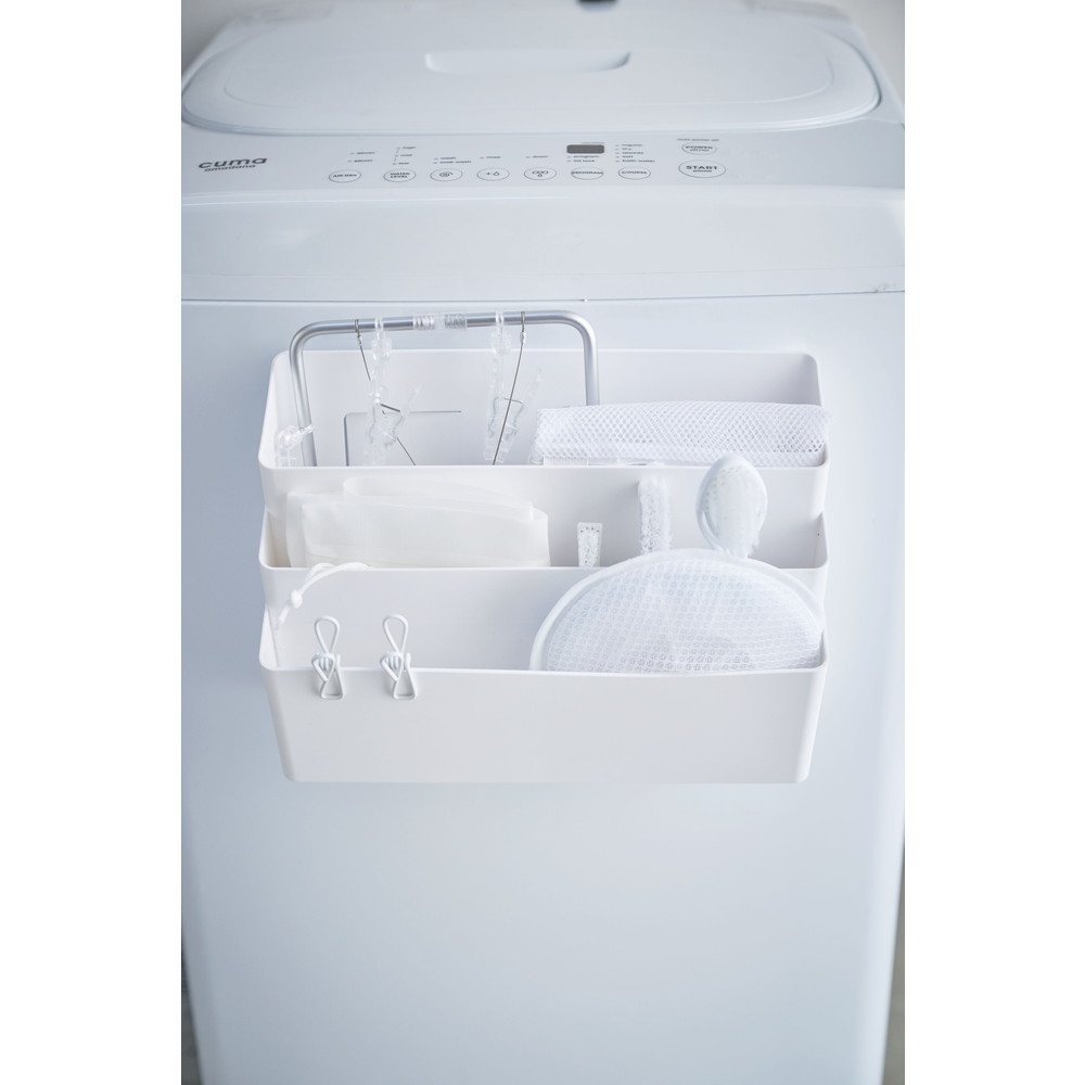 洗濯機横マグネット収納ポケット ３段 タワー ホワイト | Gift Pad