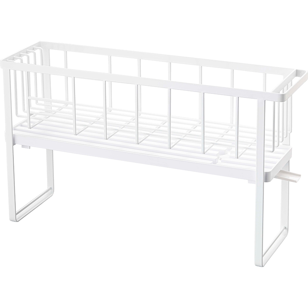 スリムスリーウェイ水切りワイヤーバスケット 2段 タワー ホワイト