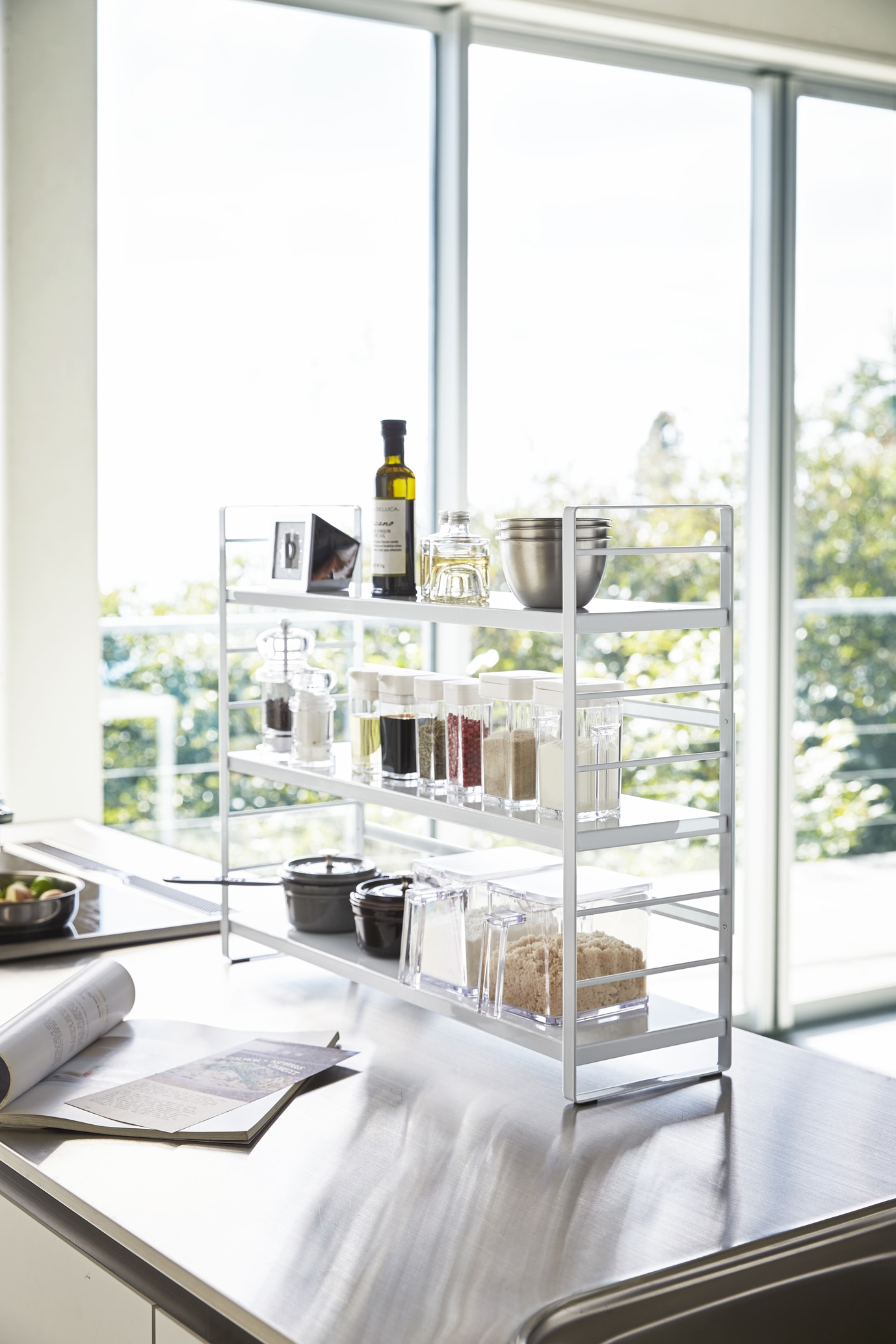 キッチン上収納ラック シンク上キッチン収納ラック タワー ホワイト | Giftpad egift