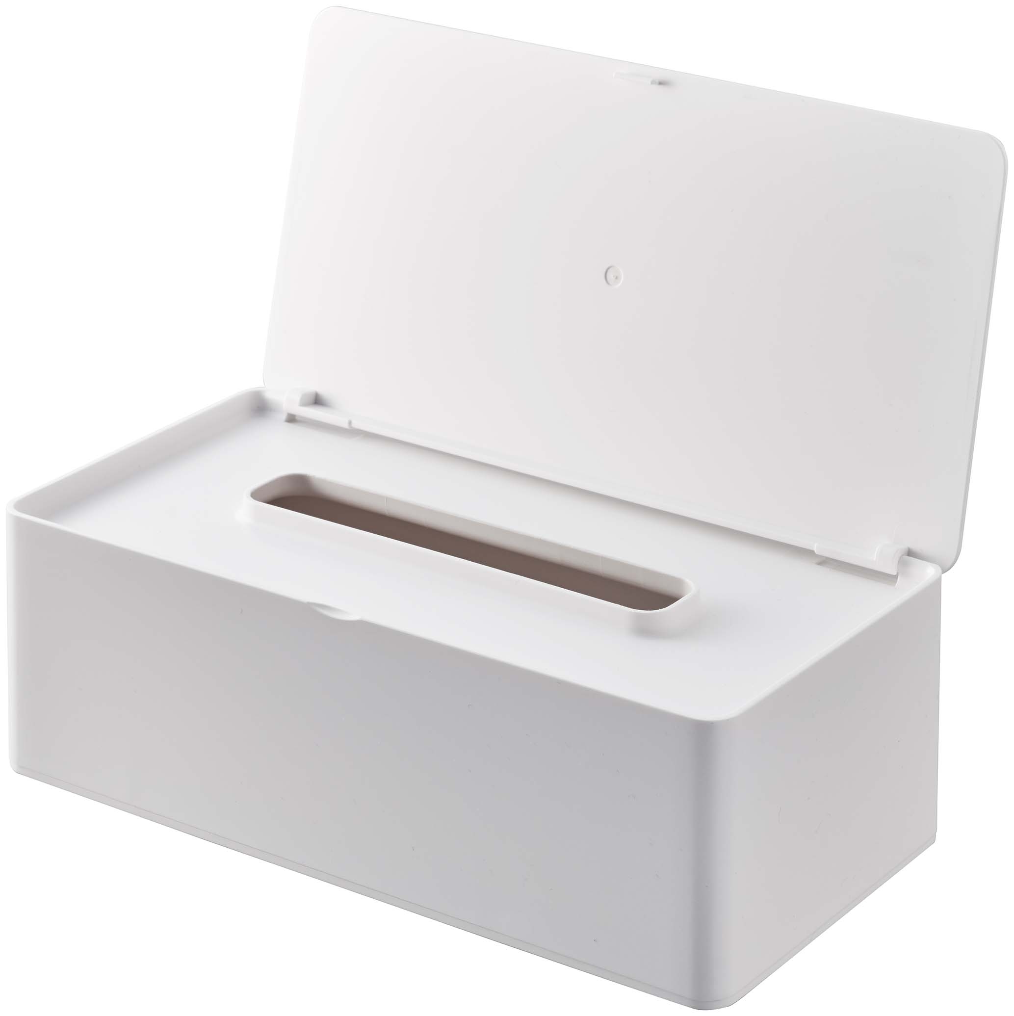 蓋付きティッシュケース タワー レギュラーサイズ ホワイト | Giftpad