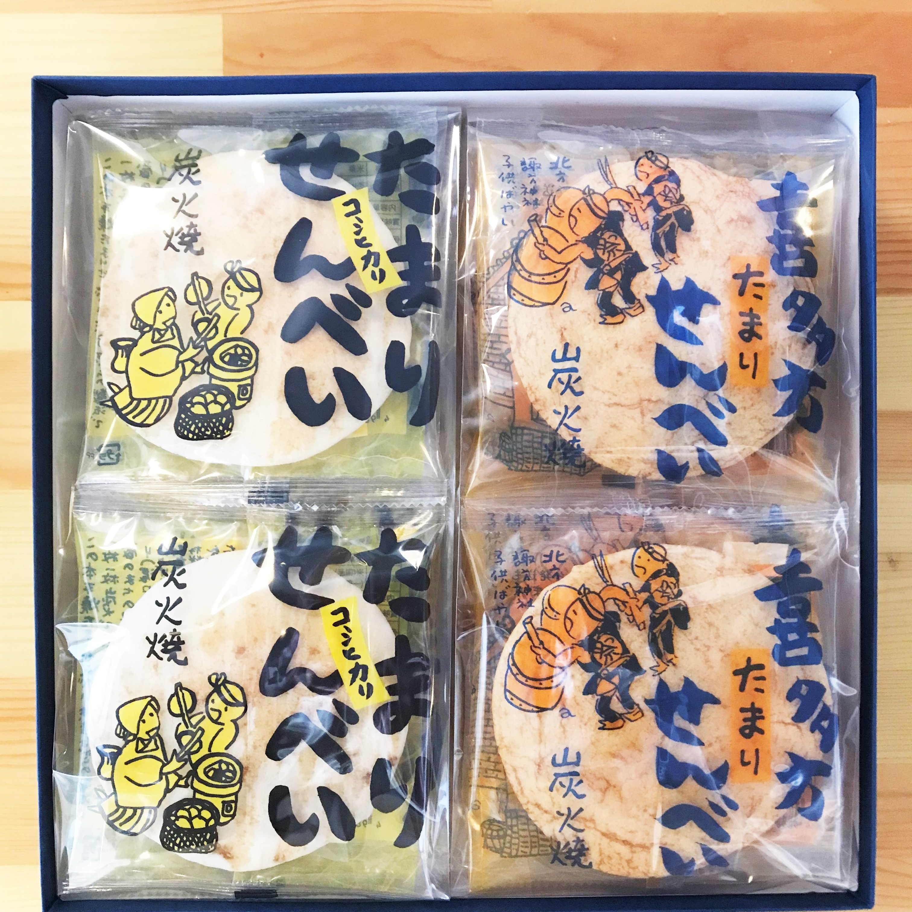 会津喜多方の手焼き煎餅16枚箱入り