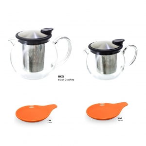 ボラガラスティーポット750ml&444ml&小皿2枚セット