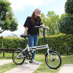 HUMMER ノーパンク16インチ折畳み自転車WH
