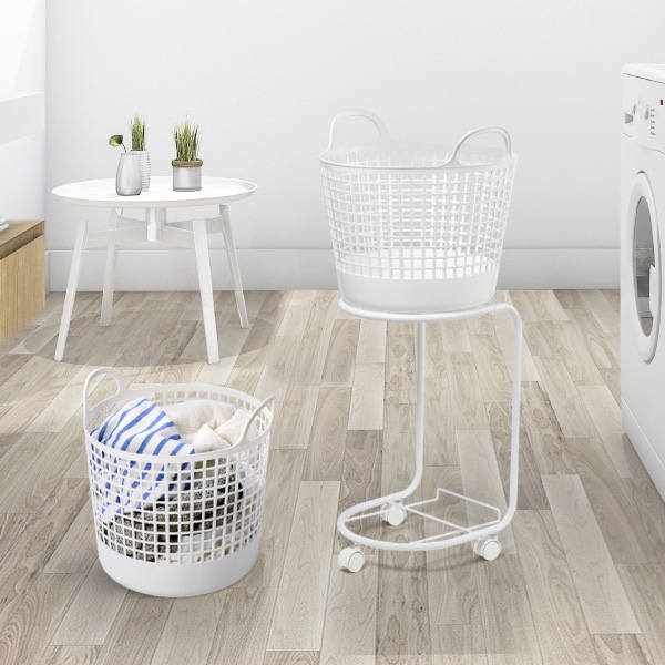 ☆定価22464円☆ランドリーバスケット 2分別 BR/NA ☆定価22464円☆