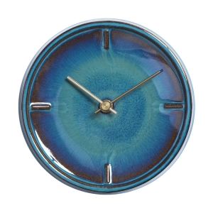 杉浦製陶 SUGY 陶磁器の美しい掛け時計 青海鼠釉 Z-02