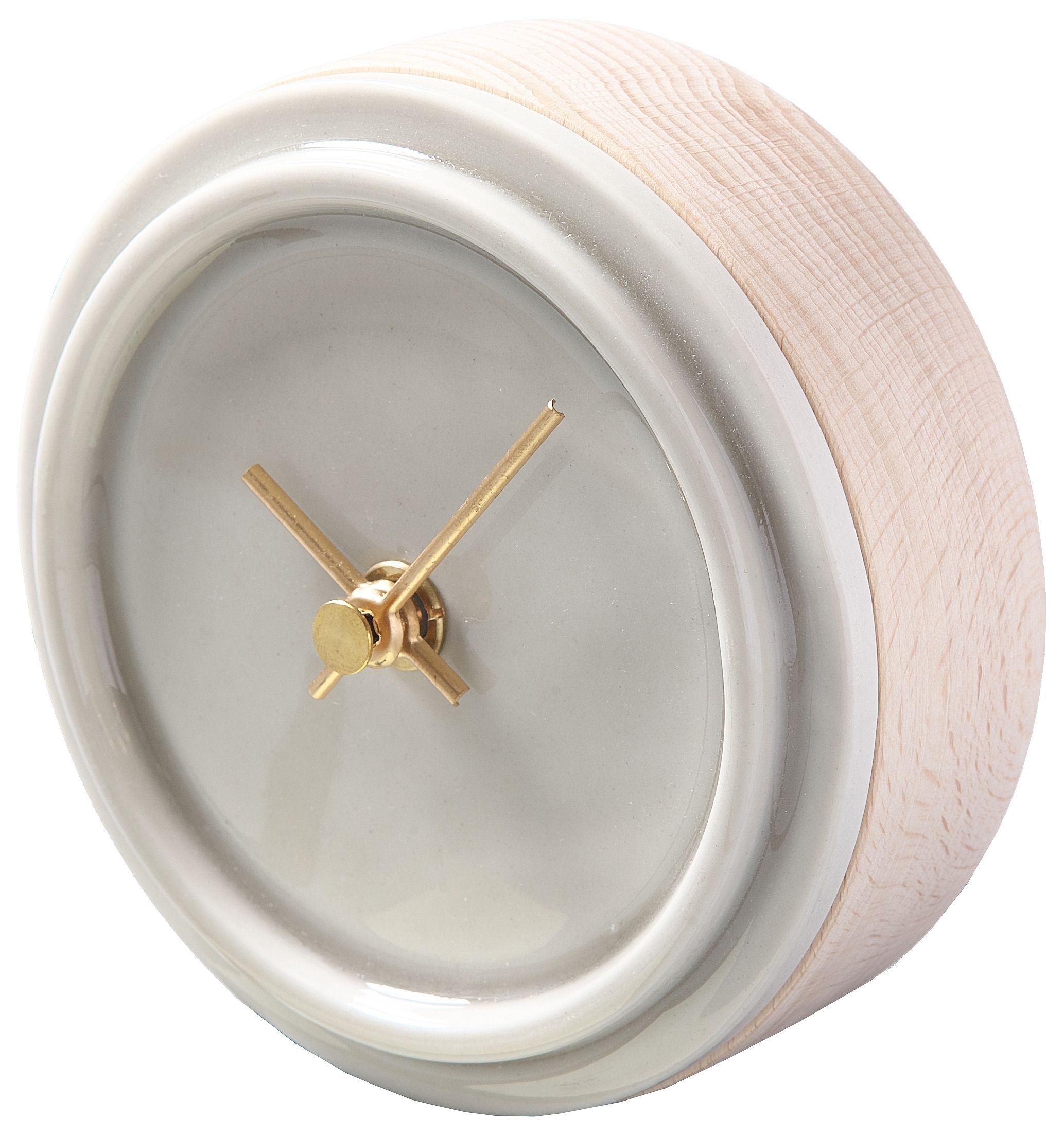 SUGY(杉浦製陶) 陶磁器の美しい置き時計 グレー
