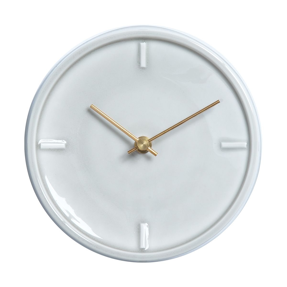 SUGY(杉浦製陶) 陶磁器の美しい掛け時計 グレー