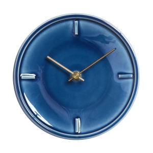 SUGY(杉浦製陶) 陶磁器の美しい掛け時計 ブルー