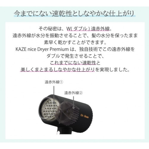 マイナスイオンドライヤー KAZE nice Dryer Premium