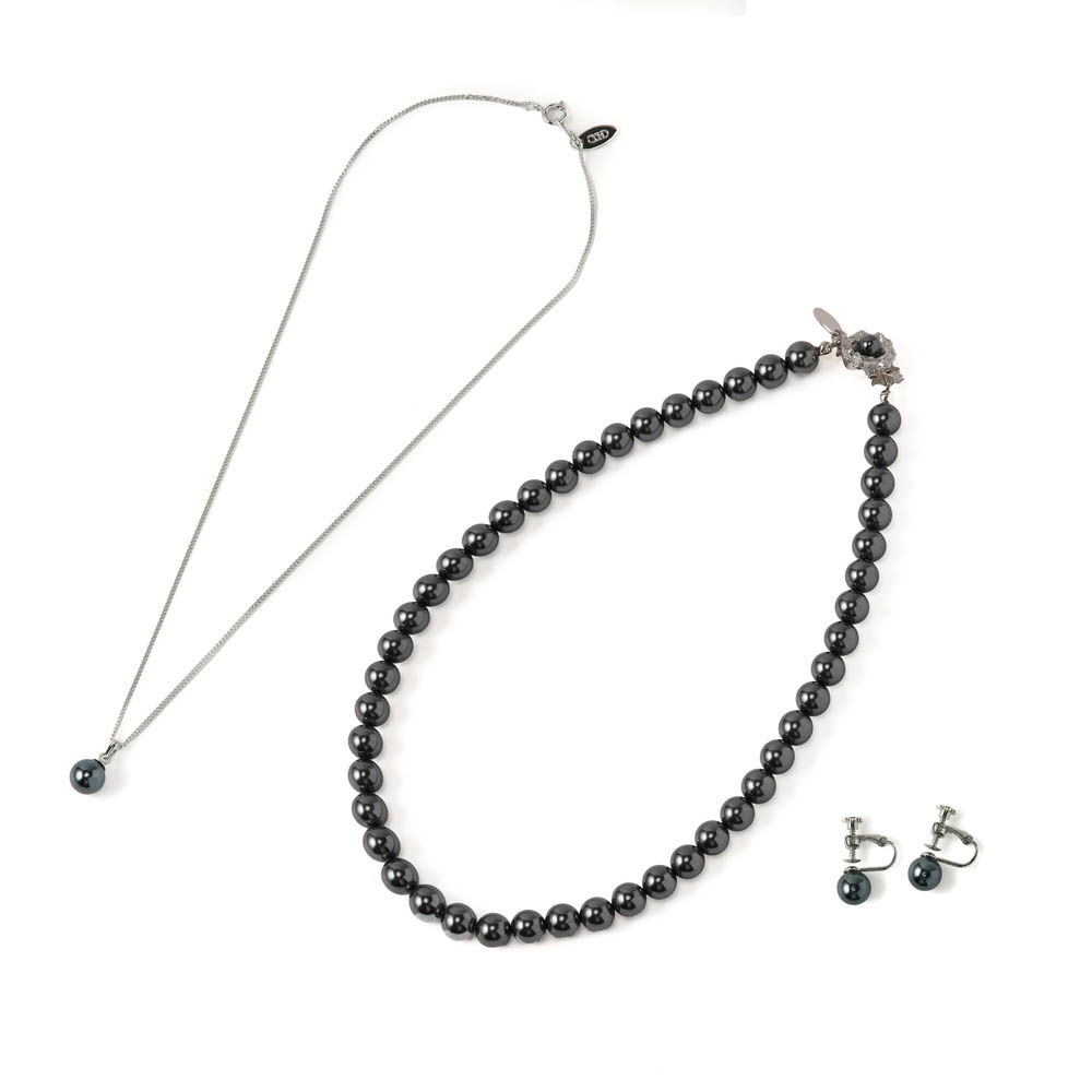 ユキコハナイ　パールネックレス、イヤリング3点セット ユキコハナイ】パール3点セット(全2色) | Giftpad egift