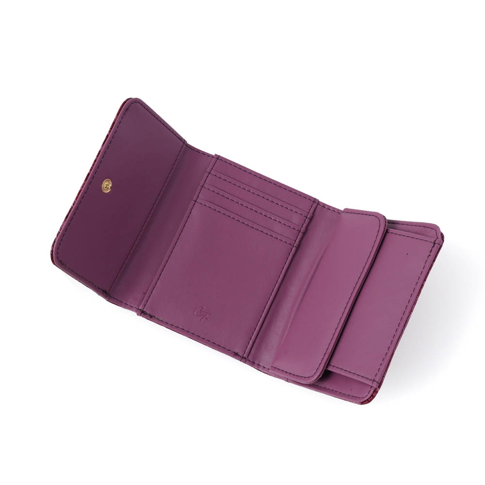 キャティフェラーリ】クロコ型押エナメル三つ折財布 | Giftpad egift