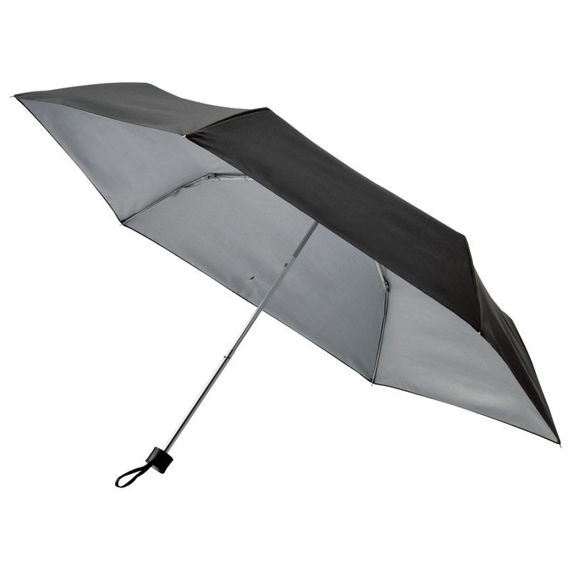 UV晴雨兼用耐風式軽量ミニ傘　ブラック
