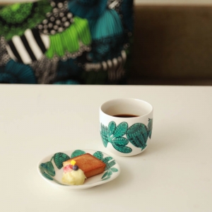 シルクスカップ&プレート クラウングリーン