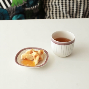 シルクスカップ&プレート カーテンパープル