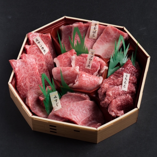 鳥取和牛5つの部位の焼肉