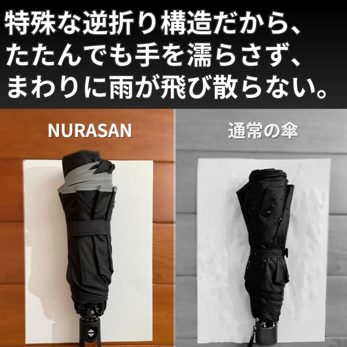 3秒乗車。だれも濡らさない傘「NURASAN」 | Giftpad egift