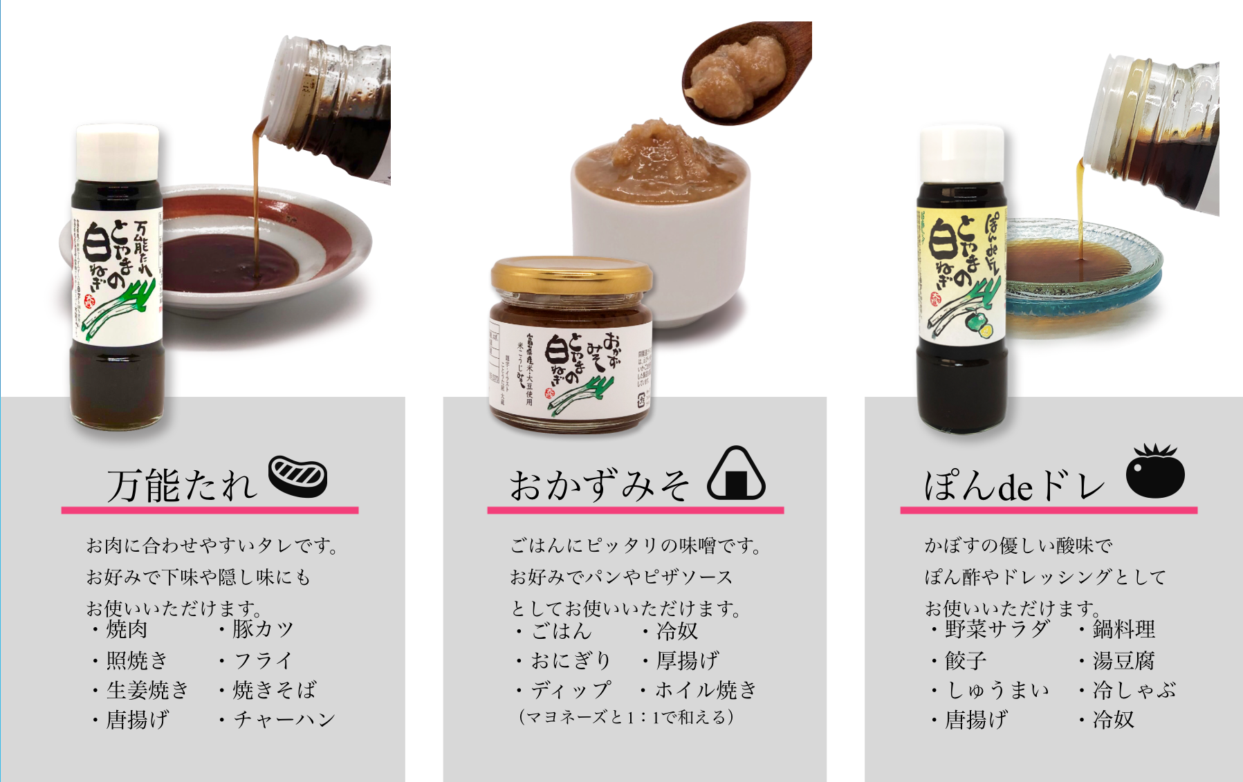 とやまの白ねぎ 調味料セット | Giftpad egift