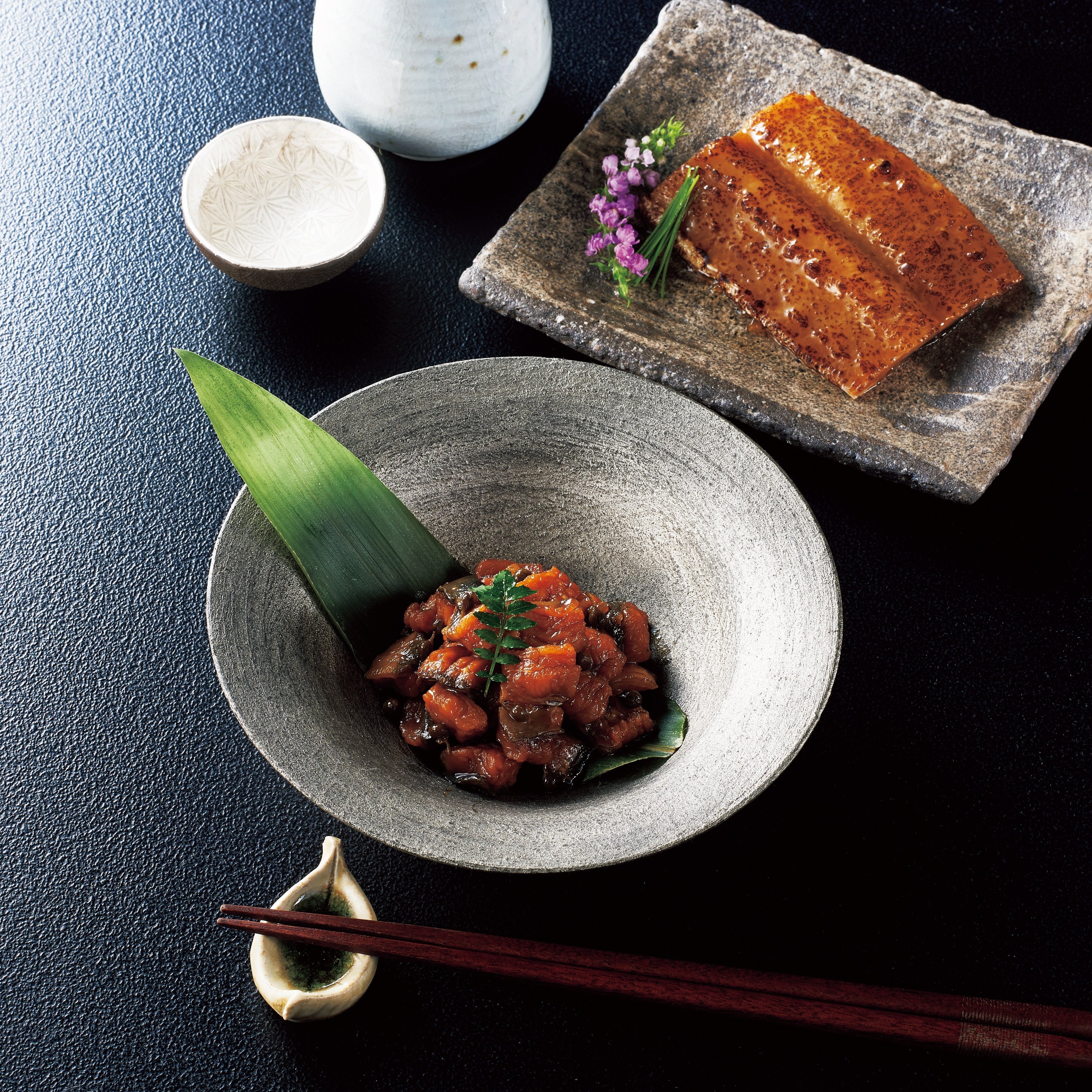「京都あまのや」鰻の山椒煮と鱧の照焼