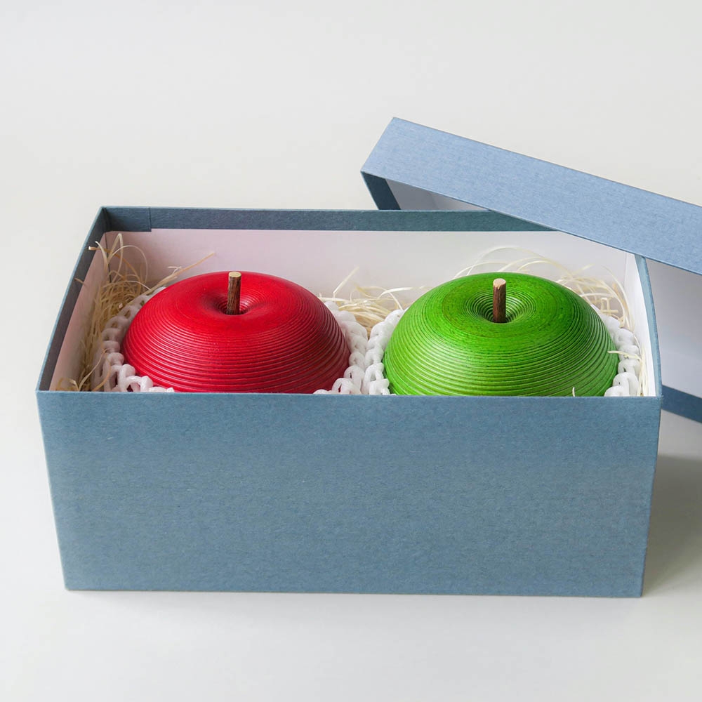 BUNACO ブナ天然木 りんごの小物入れ キャンディポット | Giftpad egift