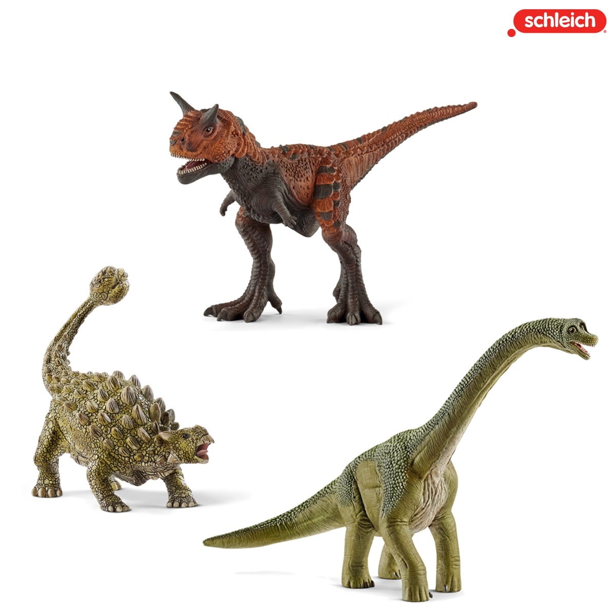 【シュライヒ】ブラキオサウルス・カルノタウルス・アンキロサウルス 恐竜セット