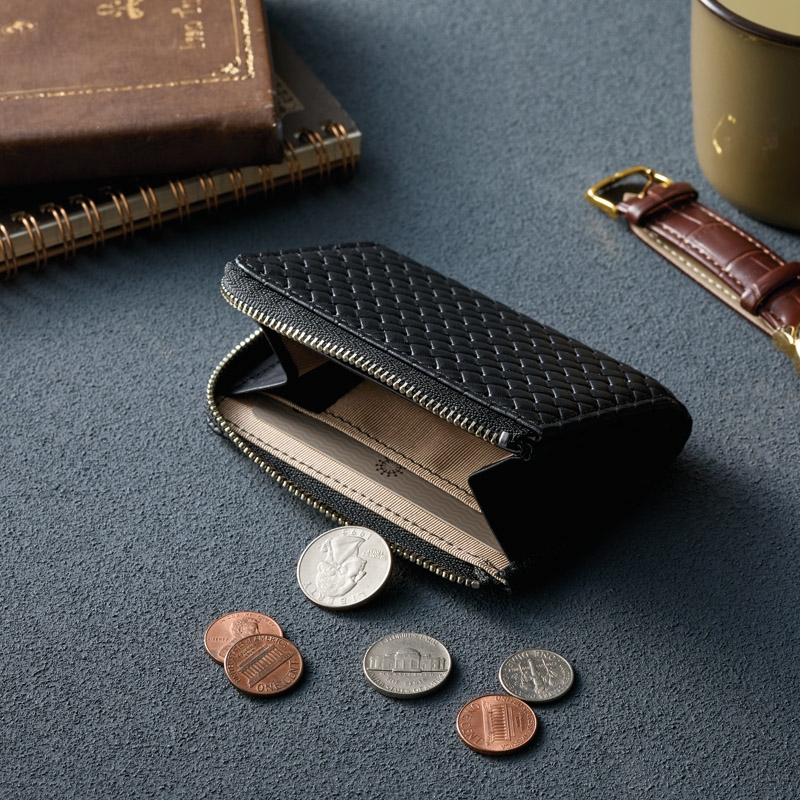 良品工房 日本製牛革メッシュ型押カード小銭入れ | Giftpad egift