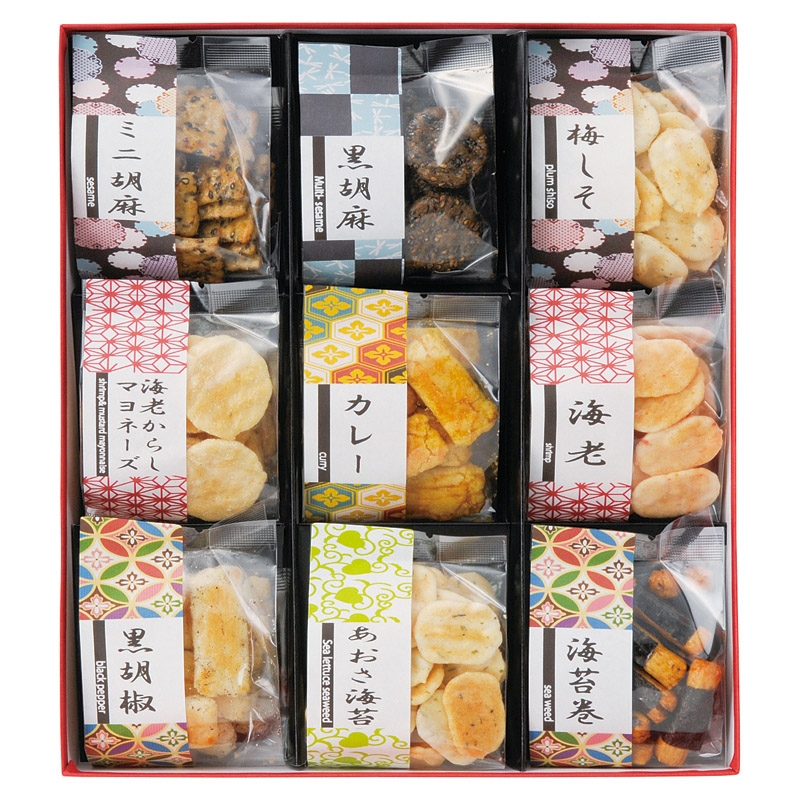 あられ　　9点 お煎餅9種詰合せ あられ煎 | Giftpad egift