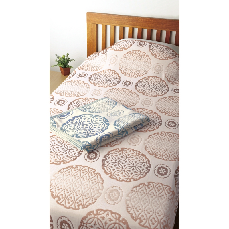 極選魔法の糸×オーガニック プレミアム五重織ガーゼ毛布 ベージュ