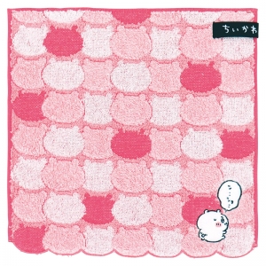 ちいかわ おかお タオルハンカチ ピンク ちいかわ