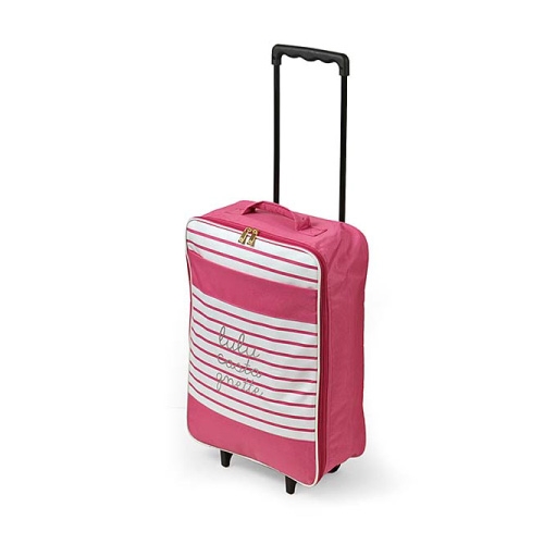 \u0026.FLAT たためるスーツケース キャリーケース メタルピンク