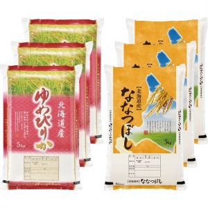 北海道産ゆめぴりか・ななつぼし食べ比べセット（合計30kg）
