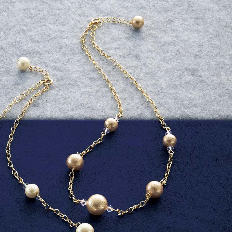 アトリエエトラ コットンパールネックレス ベージュ ｃｔｐ ０２０ｂｅ Gift Pad