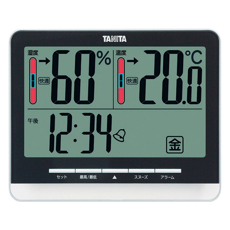 タニタ デジタル温湿度計 ブラック