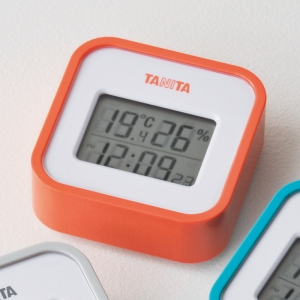 タニタ デジタル温湿度計 オレンジ