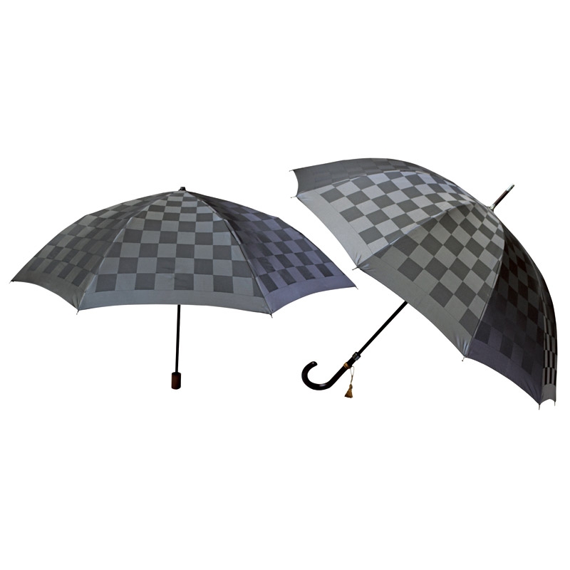 和楽傘 晴雨兼用1級遮光･遮熱折傘&12本骨長傘セット