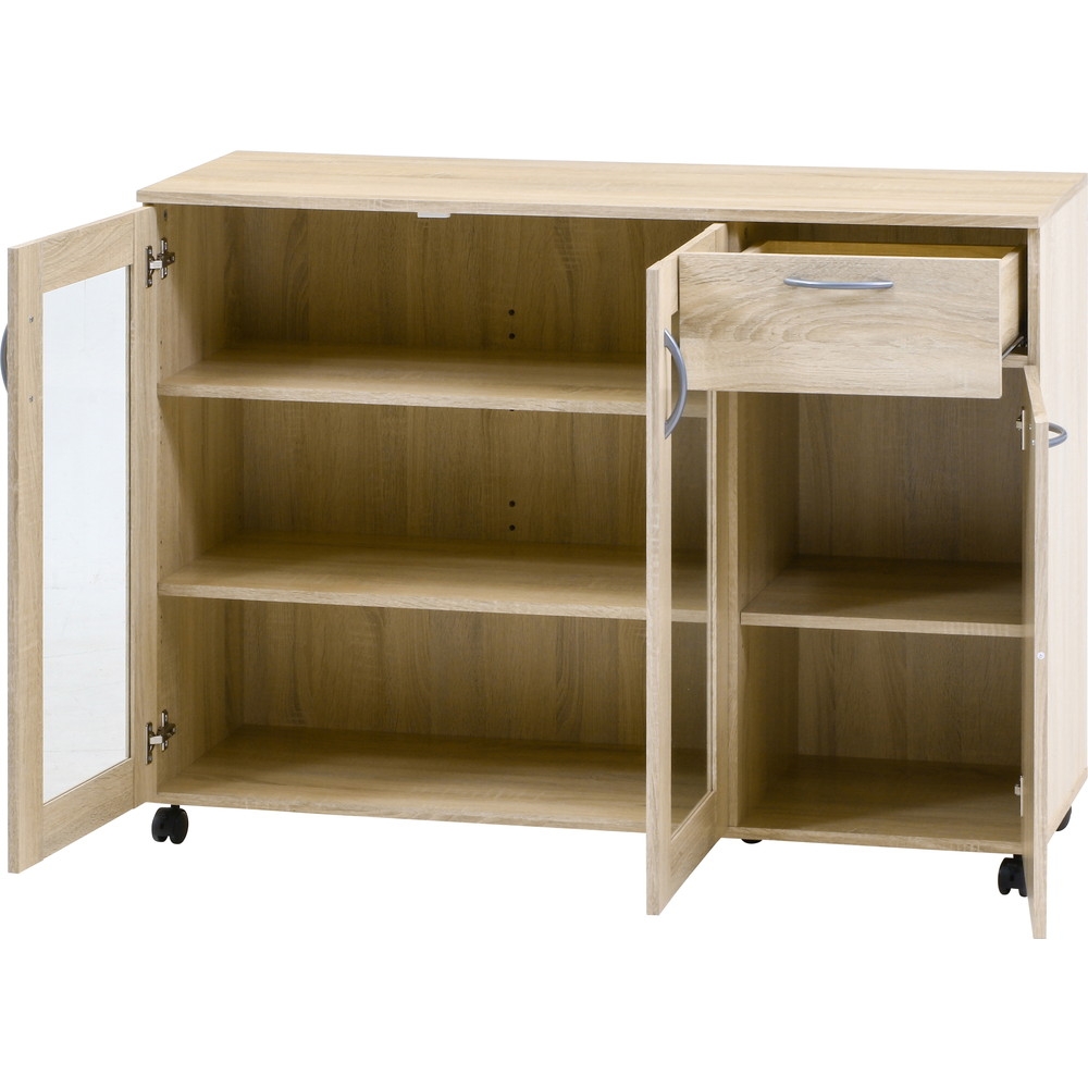 キッチン収納キャビネット 115×40 アンティークホワイト キッチン収納キャビネット 115×40 アンティークホワイト