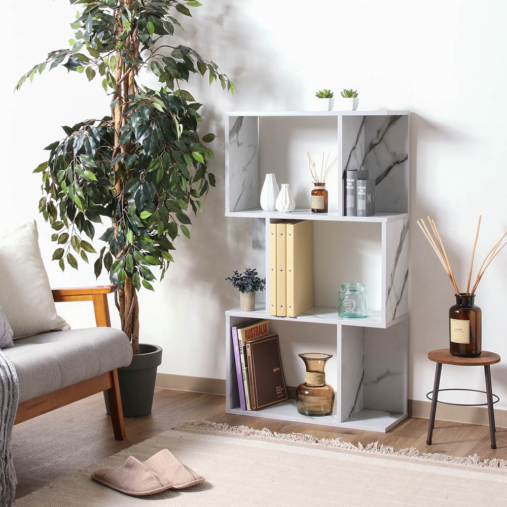 S型ディスプレイラック3段 大理石 | Giftpad egift